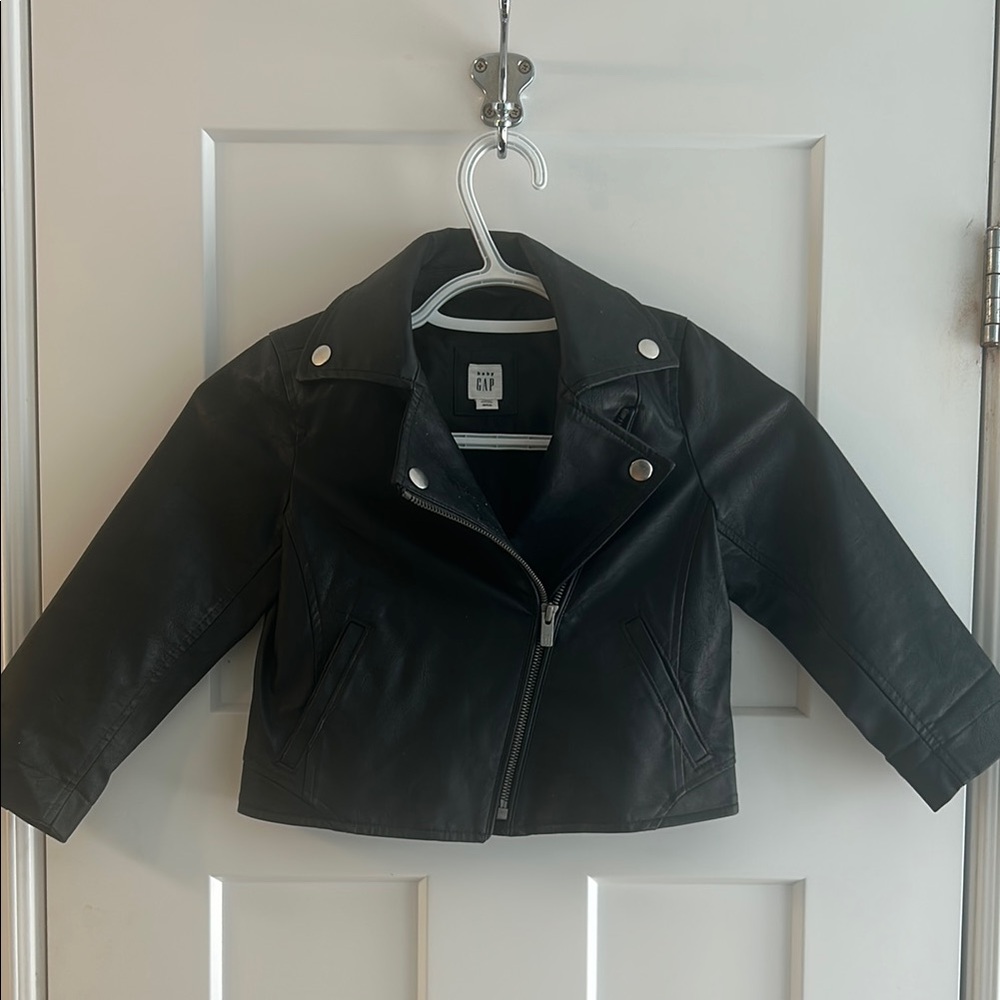 GAP Kids Classic Faux-leather moto jacket